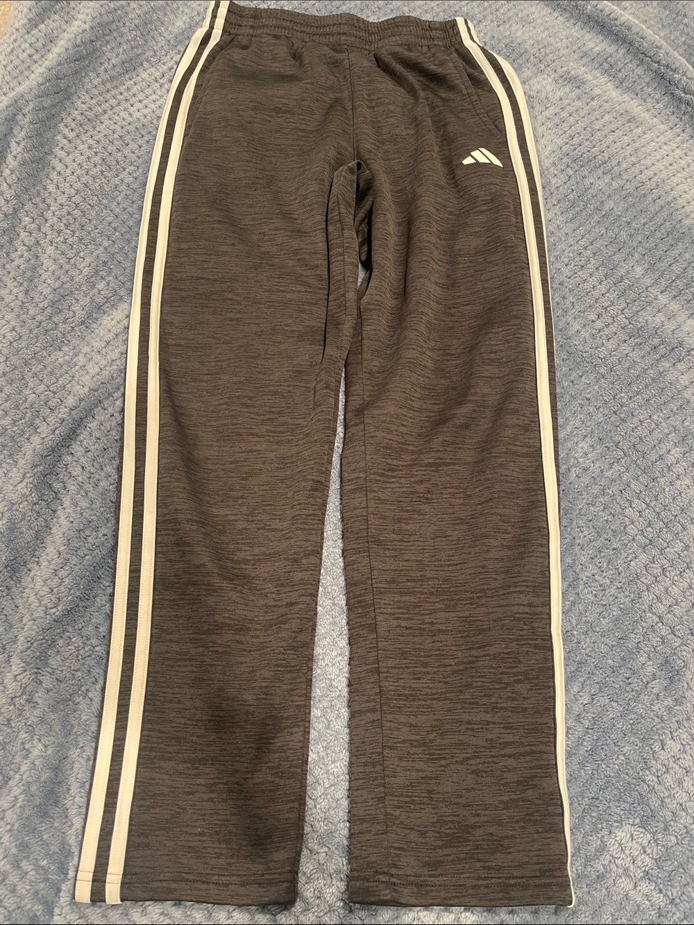 adidas Black Sweatpants with Cream Side Stripes